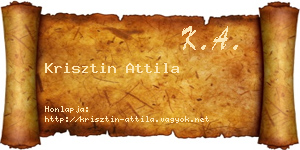 Krisztin Attila névjegykártya
